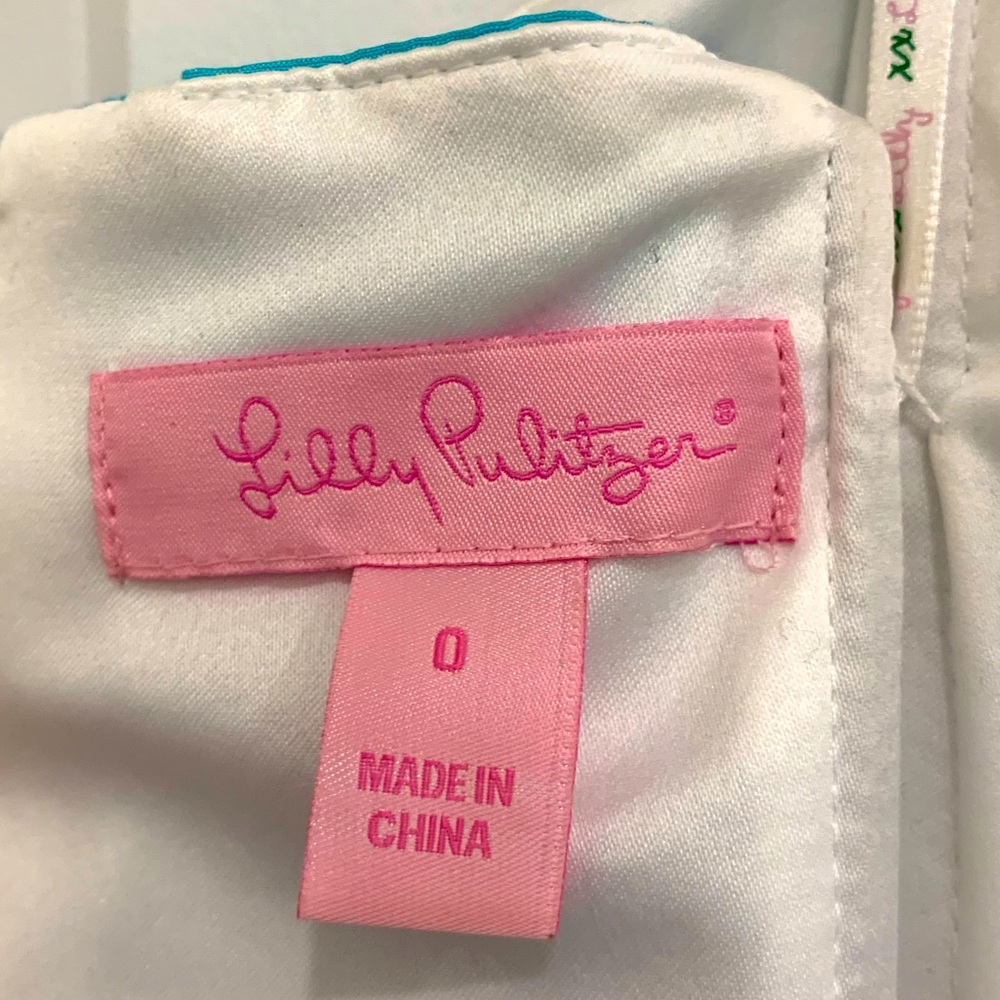 Lilly Pulitzer Langley Dress in Shorely Blue Tossing the Line 0 - Picture 8 of 8